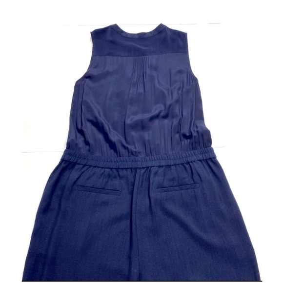 J.crew Silk Ruffle Front Jumpsuit in Navy Blue StyleF5571 - Picture 6 of 9